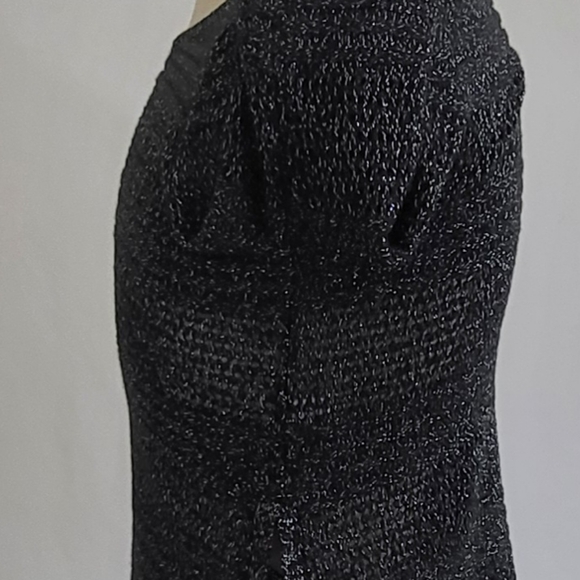 New york & Company Womens Black Silver Long Sleeve Pullover Sweater Size Small - Picture 9 of 9
